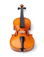 Fototapeta premium Violin, classical instrument, top view