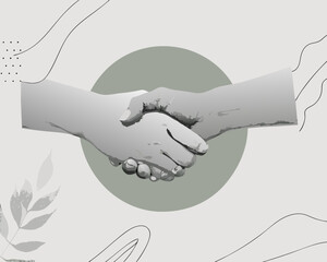 Fototapeta premium handshake between two businessmen