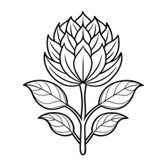 black and white flower