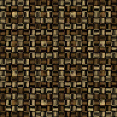 hand drawn squares of stripes. brown repetitive background. vector seamless pattern. geometric carpet. fabric swatch. wrapping paper. continuous design template for textile, home decor