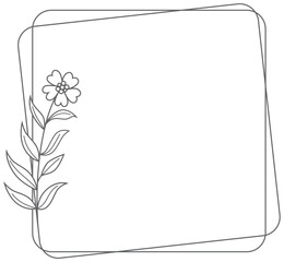square rounded corner flower frame