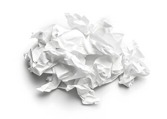 crumpled paper ball isolated on white