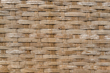 Woven rustic texture of bamboo strips