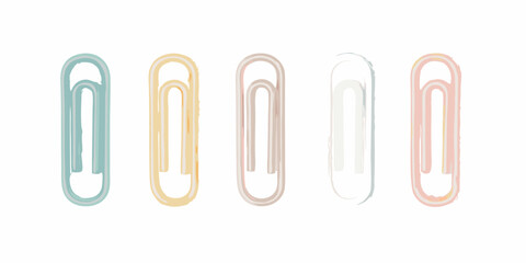 paper clips isolated on white background