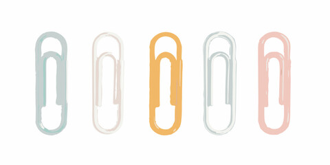 paper clips isolated on white
