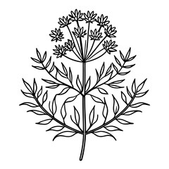 black and white floral tree