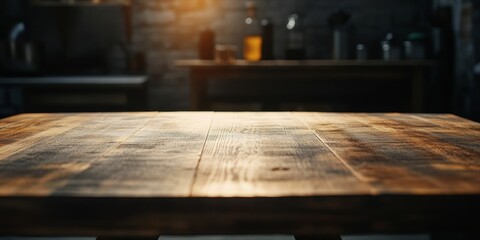 Wooden bar stool with metal legs.