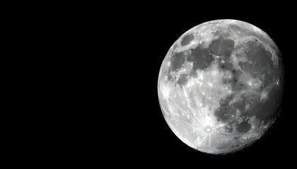 Naklejka premium Full moon, close-up view