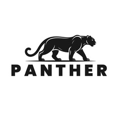 Minimalist panther logo design