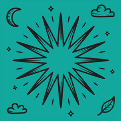 Obraz premium Abstract geometric shapes with vibrant color palette