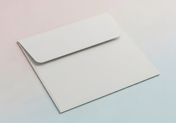 Clean white square envelope mockup for branding or correspondence on a soft background
