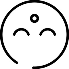 Minimalistic Modern Rounded Outline Bindi Icon