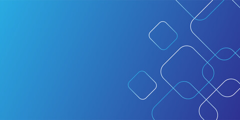 Modern blue gradient background with abstract rounded square outlines, ideal for technology themes, business presentations, and digital designs.