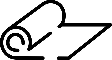 Minimalistic Modern Rounded Outline Mat Icon