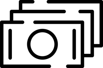 Minimalistic Modern Rounded Outline Money Icon