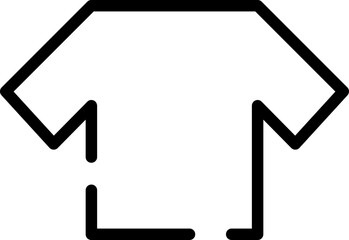 Minimalistic Modern Rounded Outline T_Shirt Icon