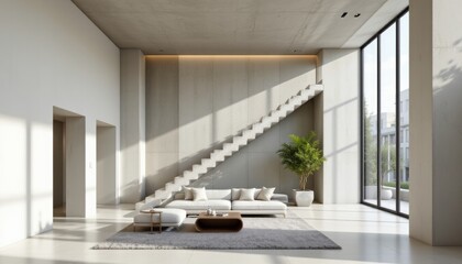 Modern Minimalist Living Room Interior