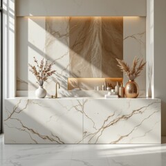 Modern Bathroom Vanity with Marble Countertop