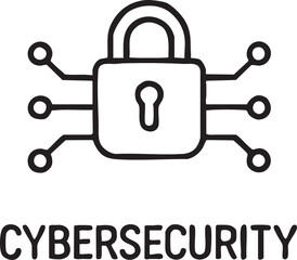 Digital padlock icon with circuit board connections symbolizing cybersecurity and data protection in the modern world.
