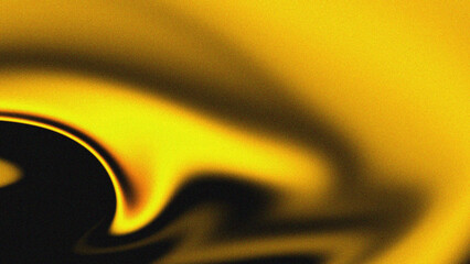 Abstract gold gradient with rough texture. Yellow neon light on gradient background.