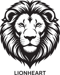 Powerful lion head vector illustration for wild animal and mascot designs