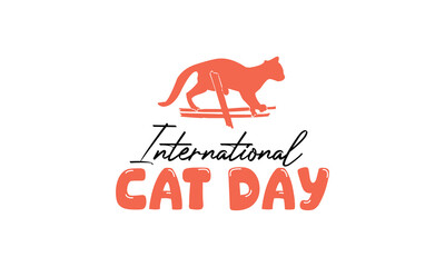 International Cat Day, cute cat, pet celebration, cat lover, kitten vector, cat illustration, August 8, domestic cat, cat face, feline friend, adorable kitten, cat holiday, paw print, animal lover.