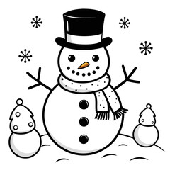snowman with broom