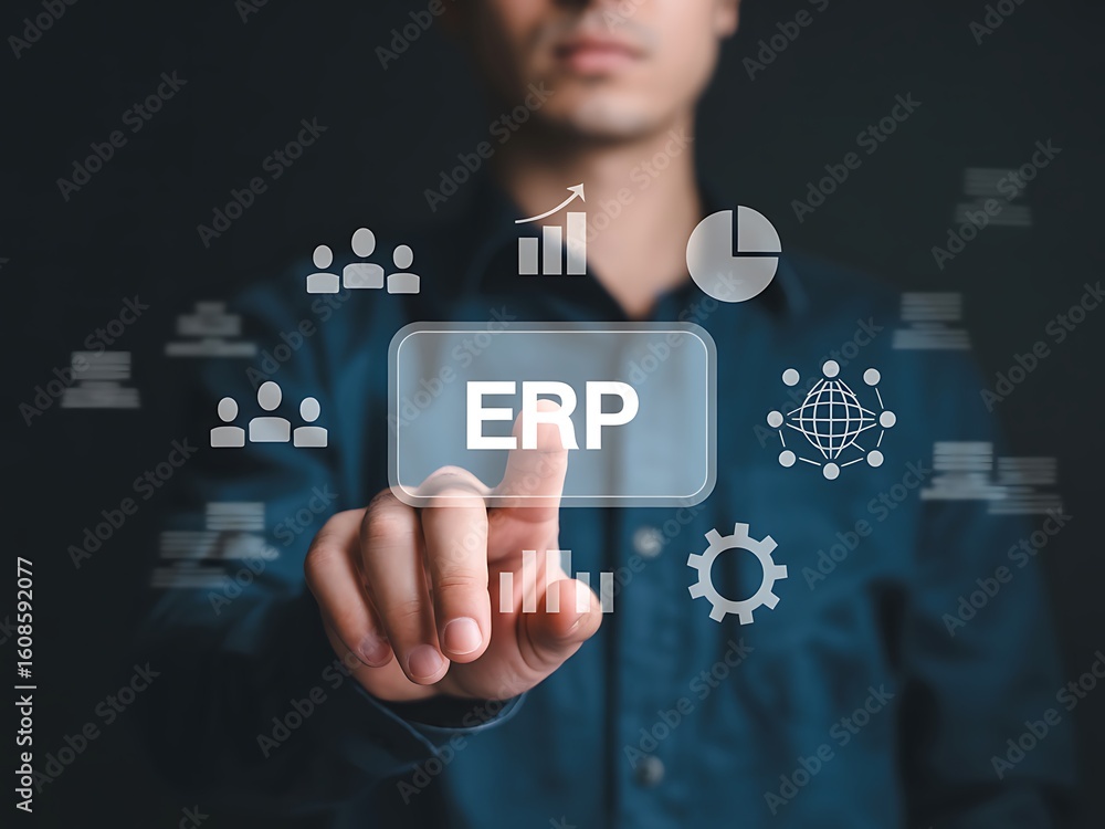 Poster business technology integration and data analysis image