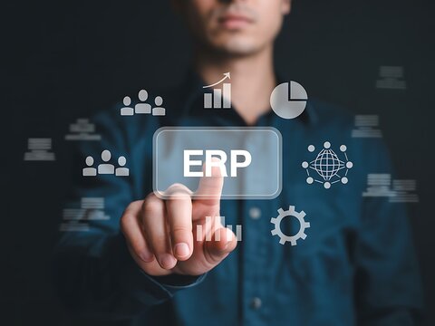 Business technology integration and data analysis image