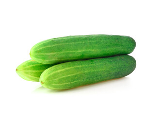fresh cucumbers isolated on white background
