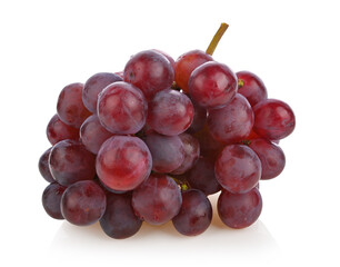 Group of red grapes , Red fruit white background.