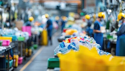 Fototapeta premium Industrial plastic recycling