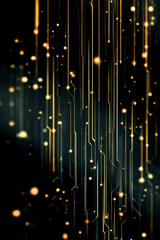 Professional dark-themed background featuring glowing lines and abstract digital background