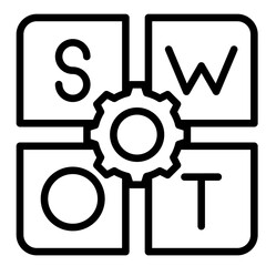 Swot Analysis  Icon Element For Design
