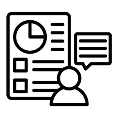 Consulting Report  Icon Element For Design
