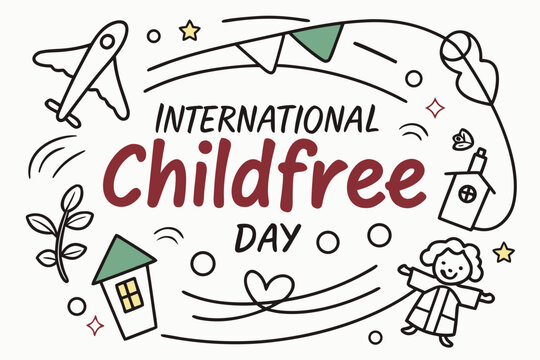 INTERNATIONAL CHILDFREE DAY vector illustration