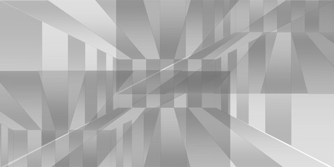 Metallic abstract wavy stripes background. Shiny metal striped surface. Abstract futuristic white silver architecture background. Modern design with wavy pattern. Futuristic interior concept. Vector.