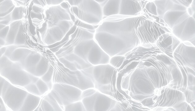 Seamless realistic water ripples and waves transparent texture overlay. Glistening clear refreshing ocean or sea summer repeat pattern background.