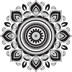 An abstract floral ornament with a seamless mandala pattern creates an ornate round vector illustration for a decorative background