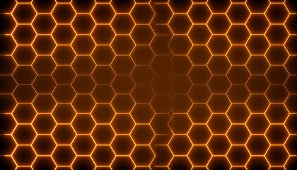 Abstract glowing hexagon pattern