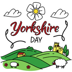 YORKSHIRE DAY vector illustration
