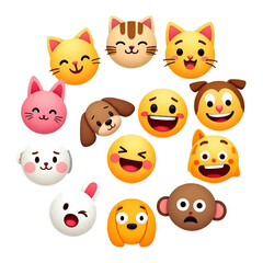 set of funny cats
