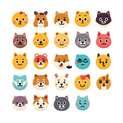 Fototapeta premium set of funny animals