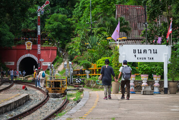 Lamphun Khun Than Tunnel is the longest railway tunnel in Thailand. Which is located in Doi Khun Tan National Park, Lamphun Province. in Lamphun, Thailand.