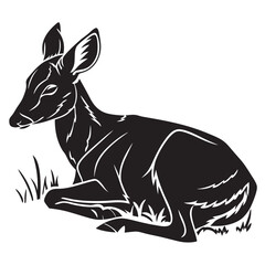 silhouette of a deer