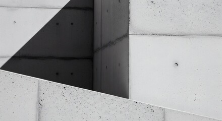 Abstract Geometric Shape of Concrete Building Structure