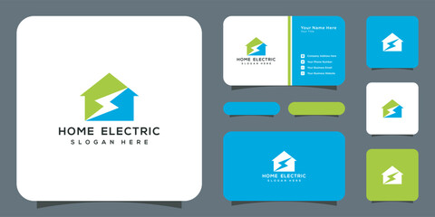 Fototapeta premium home electric logo design template