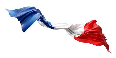 France flag isolated on transparency background with copy space 3D render