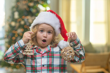 Child preparing for the Christmas and New Year holidays.