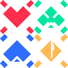 backdrop icons poke pastel colors